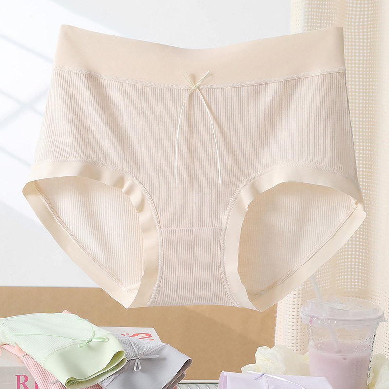 五条装姿巧丽90-135斤宽腰莫代尔螺纹蝴蝶结透气女士三角内裤330,淘宝优惠券,粉丝福利购,淘宝优惠卷