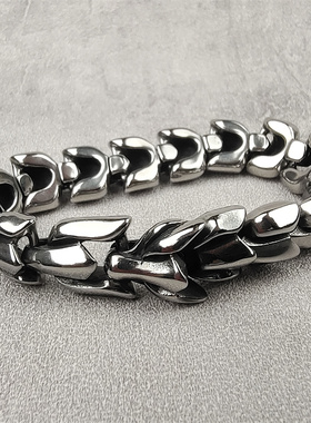 复古男士钛钢手链霸气百搭潮流