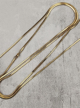 钛钢蛇骨链女士毛衣链锁骨链百搭