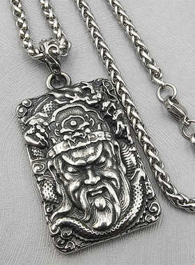 复古个性爆款霸气关羽朋克挂件