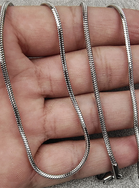 简约钛钢蛇骨链情侣项链百搭潮流