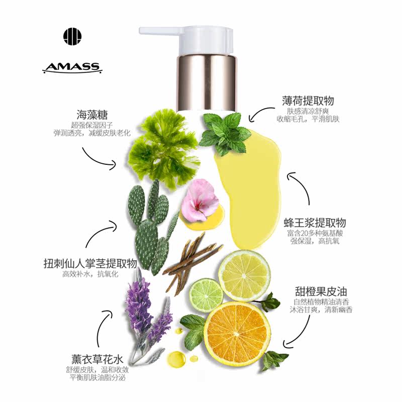 阿玛施氨基酸祛痘去痘后背沐浴露 阿玛施化妆品沐浴露