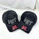 American washed old broken brim baseball cap for men and women