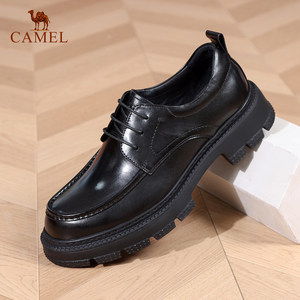 骆驼男鞋2025秋季新款真皮大头舒适增高休闲皮鞋男士商务正装皮鞋