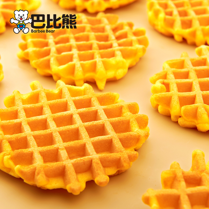 巴比熊旗舰店巴比熊华夫饼原味芝士代餐营养早餐蛋糕手撕软面包休闲零食品整箱0