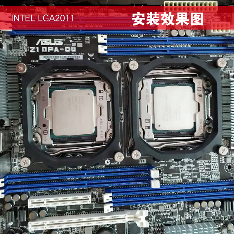 LGA2011长方形底座双路服务器 CPU散热器底座 X79主板支架子扣具-图2