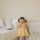Ins children's clothing girls dress spring and summer fashionable and temperament princess skirt dress golden girl's one-year-old dress
