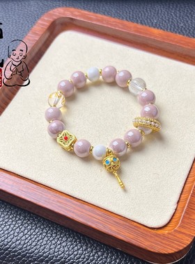 显白改编礼物蓝色手串粉瓷