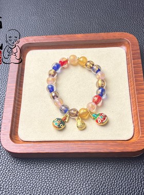 香积同款吞金兽香灰琉璃手串