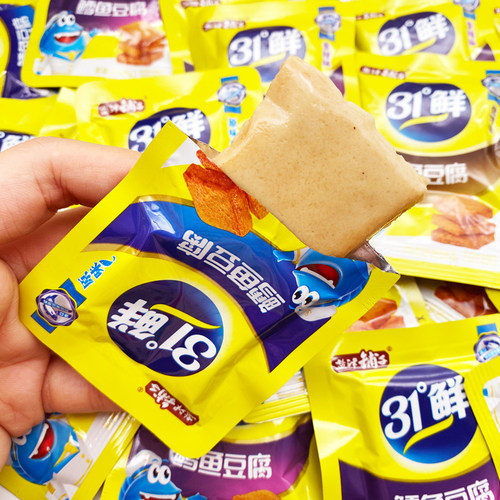 盐津铺子鳕鱼豆腐31度鲜鱼板烧豆干小零食休闲品香辣原味31°年货 - 图0