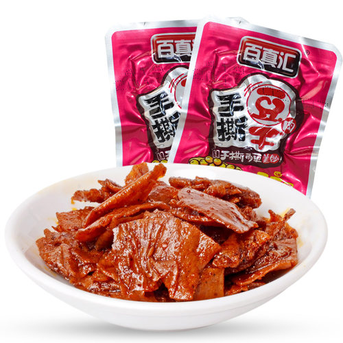 百真汇手撕豆干麻辣香干500克包邮麻辣豆腐干香干豆干小包 - 图0