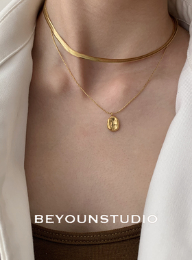 时尚叠戴别样高级感蛇骨链钛钢