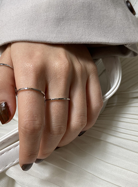 别样百搭细款不掉色钛钢学生戒指