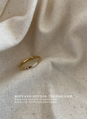 k116日常高级ins风时髦金色女戒