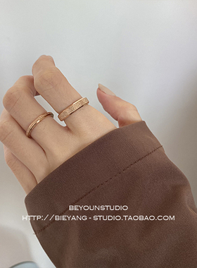 磨砂钛钢戒指别样钛钢百搭女