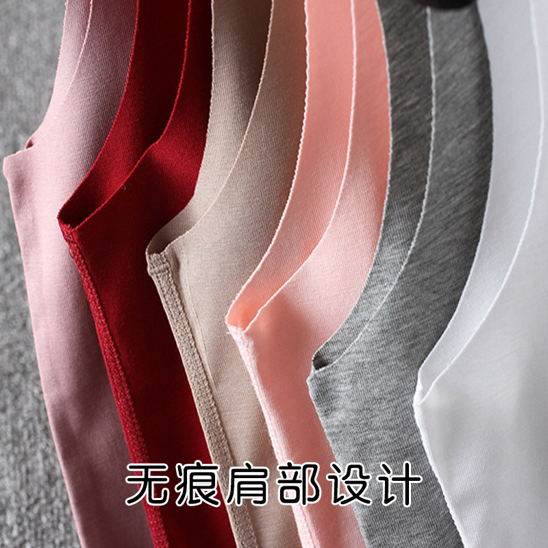 中老年妈妈内穿莫代尔夏无痕打底衫 铃本服饰吊带/背心/T恤