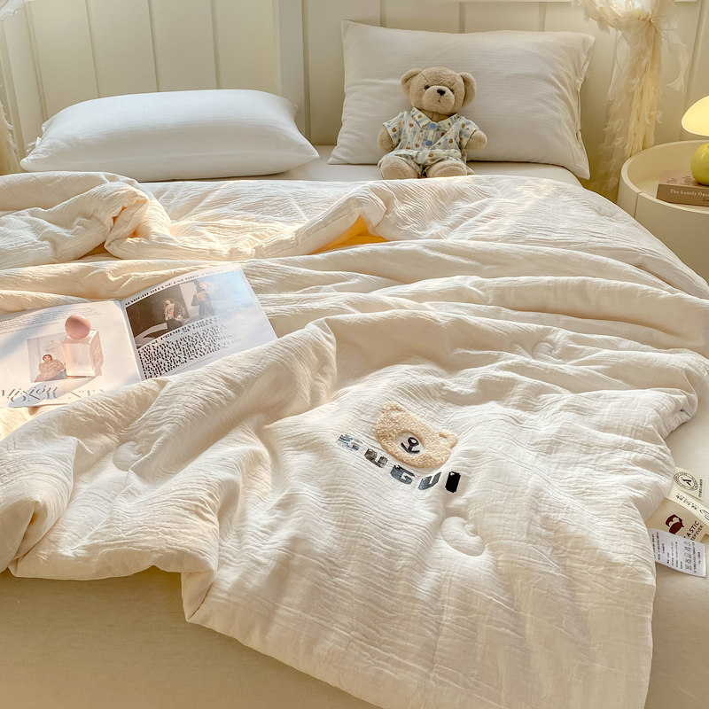 A类全棉双层纱大豆纤维被子夏凉被空调被夏季纯棉春秋薄款棉被芯