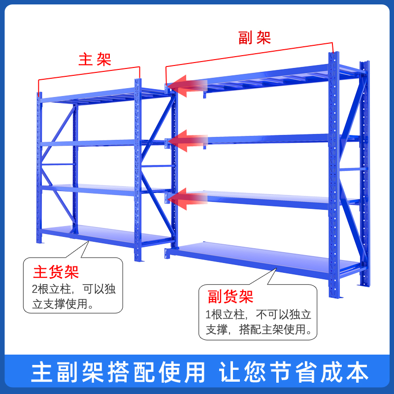 万昌加厚中型重型模具工厂重货仓库仓储货架500kg每层定制铁架子 - 图1