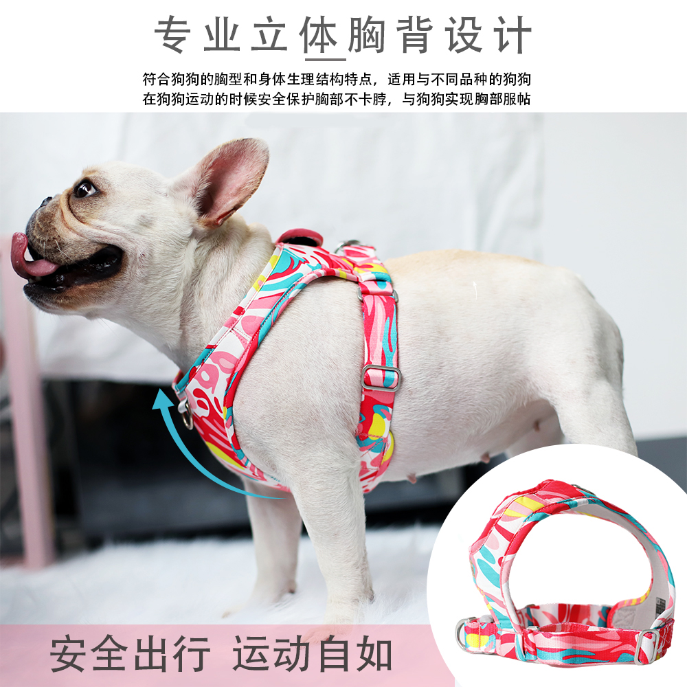 BORORO宠物胸背带背心式狗狗牵引绳中小型犬狗狗的牵引绳遛狗绳子 - 图2