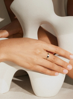 小众设计戒指Stanza14K金通勤