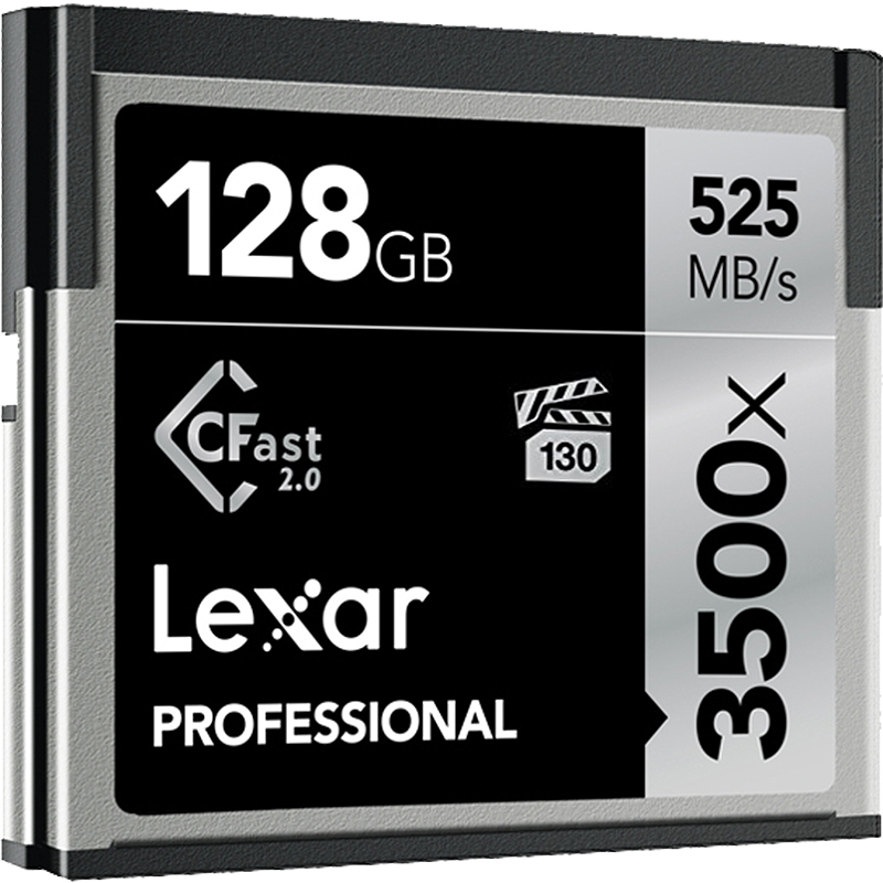 Lexar雷克沙CFast2.0卡128G 3500X高速单反相机内存卡525M 128g - 图1