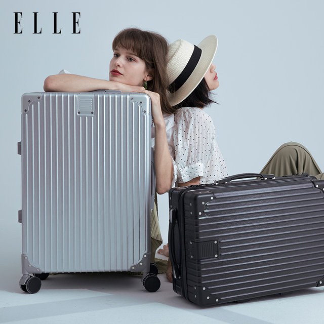 elle luggage red