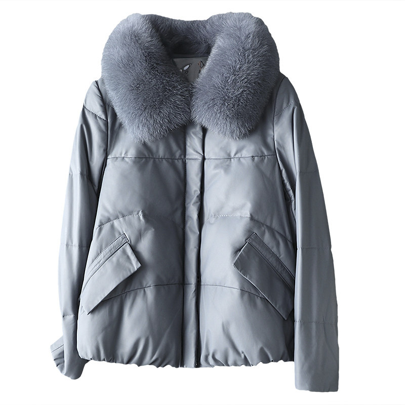 真皮羽绒服女短款2025新冬韩版显瘦减龄狐狸毛领海宁绵羊皮衣外套,淘宝优惠券,粉丝福利购,淘宝优惠卷