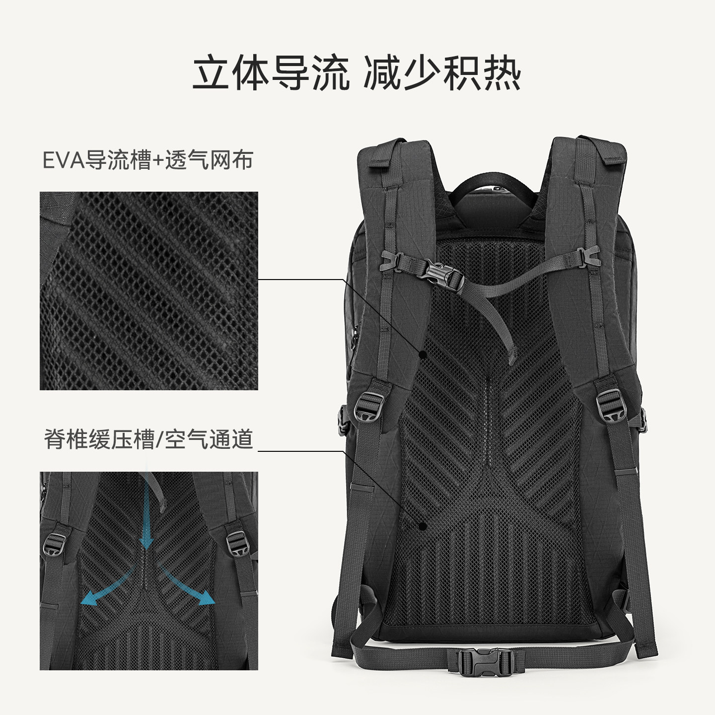 Reeyee multifunctional travel backpack men's lightweight camping mountaineering bag waterproof hiking backpack Aurora A3