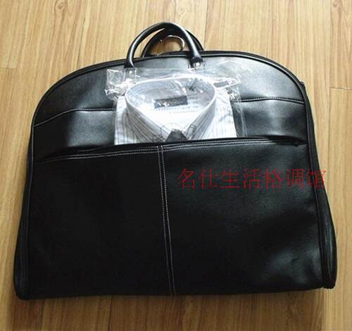 高档黑色全皮西服套 皮衣袋 皮制西装袋商务包手提袋送人礼品包邮 - 图3