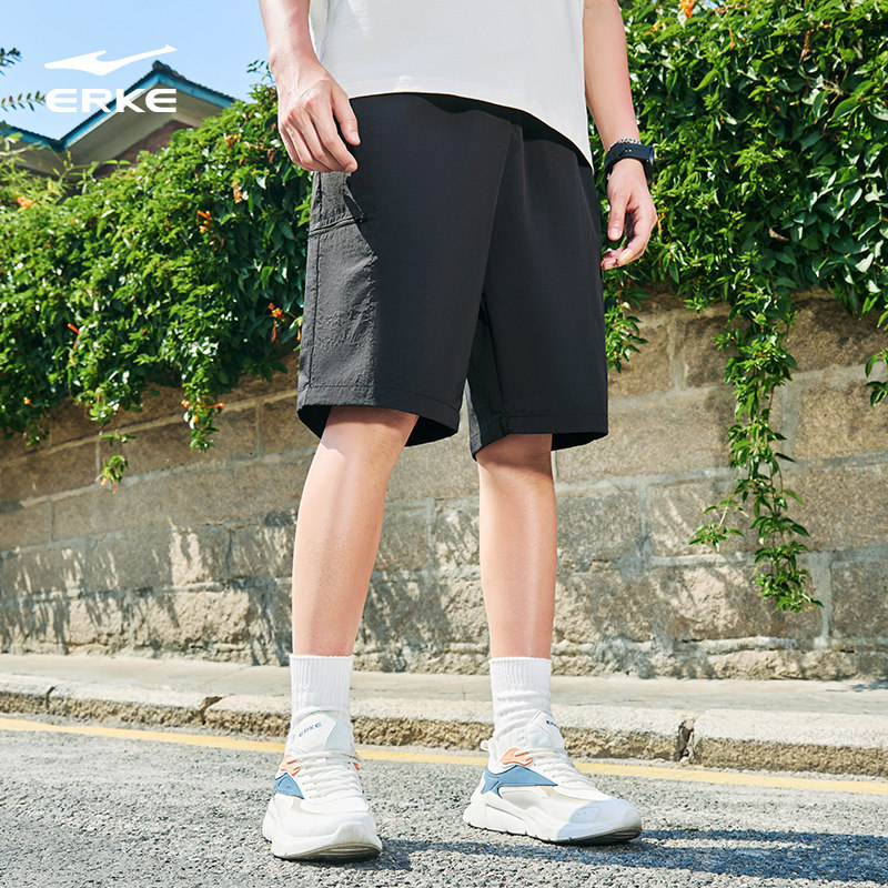鸿星尔克运动短裤男夏季新款冰感透气休闲短裤户外骑行五分裤男,淘宝优惠券,粉丝福利购,淘宝优惠卷