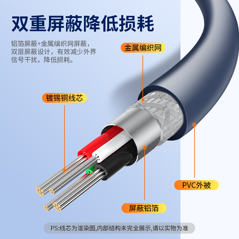 晶华usb2.0打印机数据线加长电脑连接方口转接线适用惠普佳能爱普生兄弟联想高速传输硬盘带磁环芯片A公对B公 - 图3