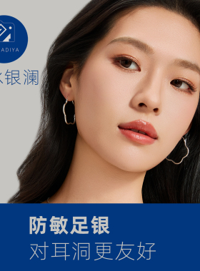 碎冰冰闪亮足银大圈耳环小众高级