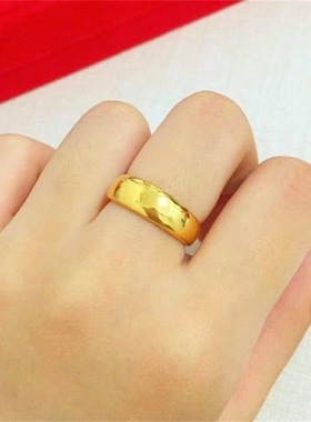 火烧古法5N金色不掉色女士戒