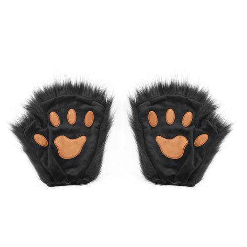 万圣节仿真兽爪配饰可爱猫爪半指手套毛绒洛丽塔直播表演道具 - 图3