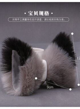 日系Lolita头饰毛绒兽耳对夹猫耳朵边夹发饰狐狸耳发夹