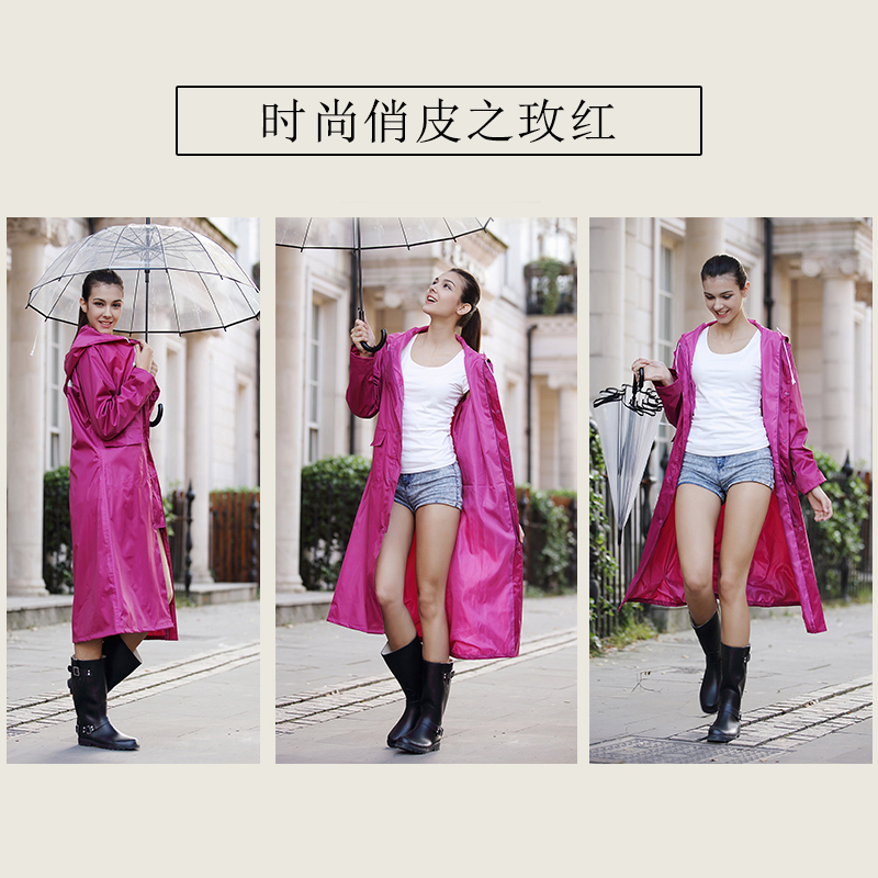 琴飞曼连体雨披女徒步时尚长款全身防暴雨雨具外套成人男单人雨衣 - 图2