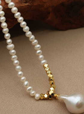 小众设计款天然淡水珍珠项链