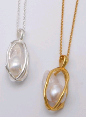 小众设计款天然珍珠项链