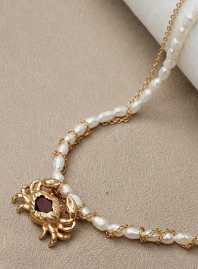 小众设计款法式复古珍珠项链