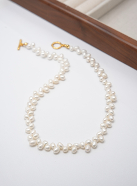 小众设计款天然珍珠麦穗项链