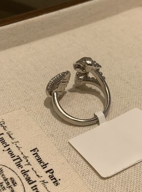 小众设计做旧银色贝壳戒指