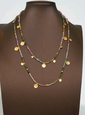 小众设计款碧玺民族风项链手链