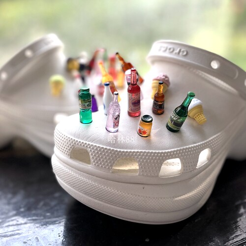 crocs 鞋花鞋饰鞋扣洞洞鞋书包3D酒瓶饮料奶瓶鞋花 - 图0