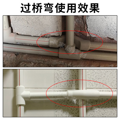 联塑PPR注塑过桥弯头器热熔20 25热水管4分6分冷热水管接头配件 - 图1