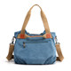 Kvky Korean version of casual contrast canvas bag