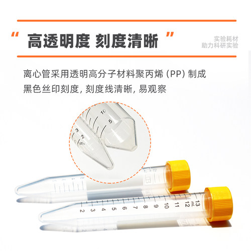 WHB 15ml25ml50ml 刻度尖底离心管 马卡龙颜色无热源实验室离心管 - 图1