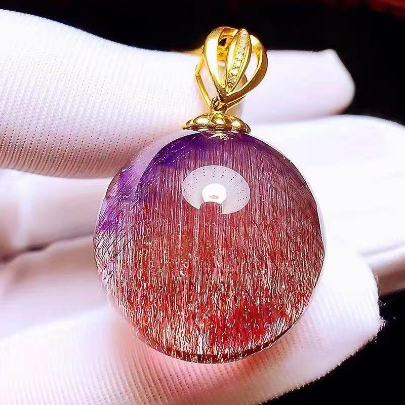 收藏天然红超七散珠圆珠金沙紫红发晶单珠黑加仑DIY水晶多宝手串,淘宝优惠券,粉丝福利购,淘宝优惠卷