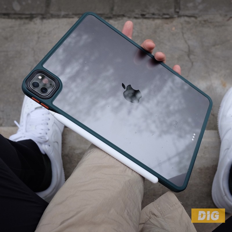 小彩块 iPad Pro18/20/21/22款 全包抗摔保护壳 磨砂撞色透明硬塑料背板 - 图2