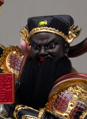 武财神赵公明树脂元宝印摆件
