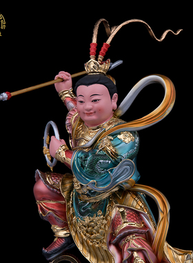 树脂哪吒三太子神像客厅摆件